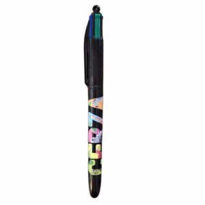 STYLO BILLE BIC 4 COULEURS ALL BLACK LETTRES CERZA