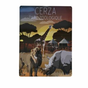 plaque décorative savane en métal .CERZA